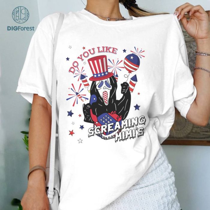 Horror Screaming Scream Movie Ghostface Shirt, Horror Screaming 4th of July Shirt, Horror Independence Day Shirt, Do You Like Screaming Mimi Shirt