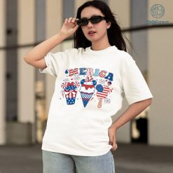 Disney Mickey Mouse Happy Fourth Of July Merica Ice Cream, Merica Fourth Of July Shirt, Memorial Day T-shirt, Family Matching 4th of July Fireworks Tees, Patriotic
