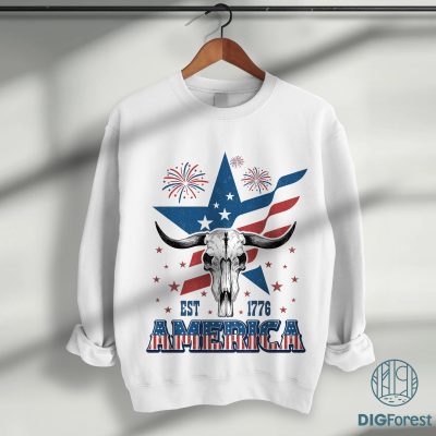 Western 4th of July Cowboy Shirt – Country USA Patriotic Independence Day Tee