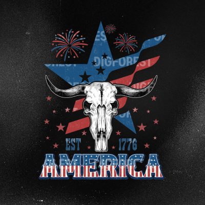 Western 4th of July Cowboy Shirt – Country USA Patriotic Independence Day Tee