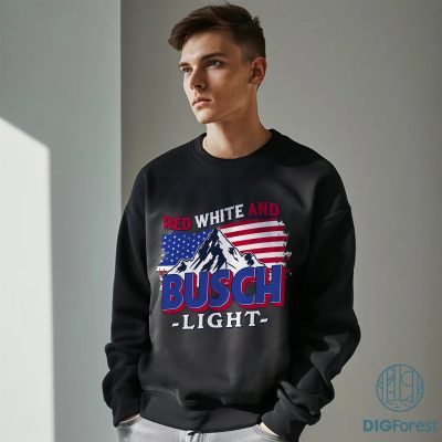 Red White and Busch Light 4th of July Shirt – Patriotic Beer Drinking Independence Day Tee