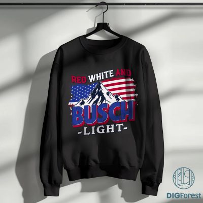 Red White and Busch Light 4th of July Shirt – Patriotic Beer Drinking Independence Day Tee