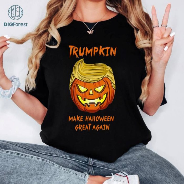 Halloween Trumpkin Make Halloween Great Again Tshirt,Halloween Political Shirt,Funny Halloween,Funny Trumpkin T-Shirt,Halloween Vibes