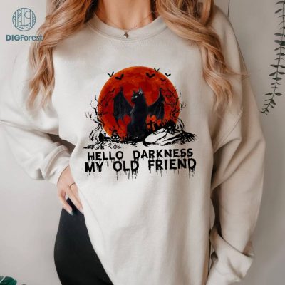 Halloween Gift Cat Lovers Hello Darkness My Old Friend Shirt, Cat Lover shirt, Coffee Lover Shirt, Goth Shirt Halloween Gift Cat Lovers Hello Darkness My Old Friend Shirt, Cat Lover shirt, Coffee Lover Shirt, Goth Shirt
