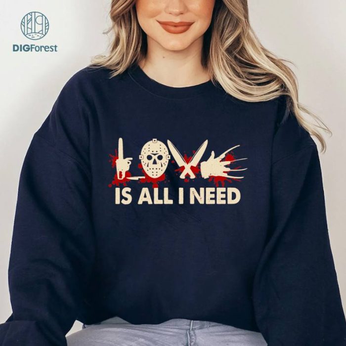 Horror Love Is All I Need Scary Halloween Costume Shirt Michael Lovers Myers Fan T Shirt, Horror Characters Shirt, Scary Movie Shirt
