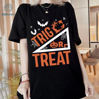 Halloween Gift For Math Teachers Teacher Appreciation Day Gift Trig Or Treat Shirt, Funny Halloween Math Teacher T Shirt, Fall Tee For Students And Trig Nerds Gift Halloween Gift For Math Teachers Teacher Appreciation Day Gift Trig Or Treat Shirt, Funny Halloween Math Teacher T Shirt, Fall Tee For Students And Trig Nerds Gift
