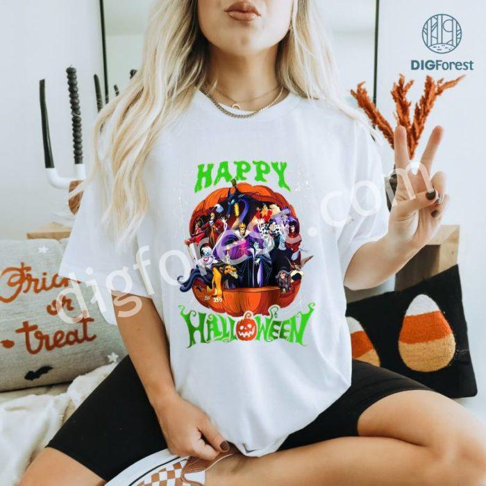 Disney Villains Happy Halloween Shirt, Villains Evil Spooky Season Shirt, Villains Evil Halloween Shirt, Trendy Halloween Shirt, Halloween Gifts