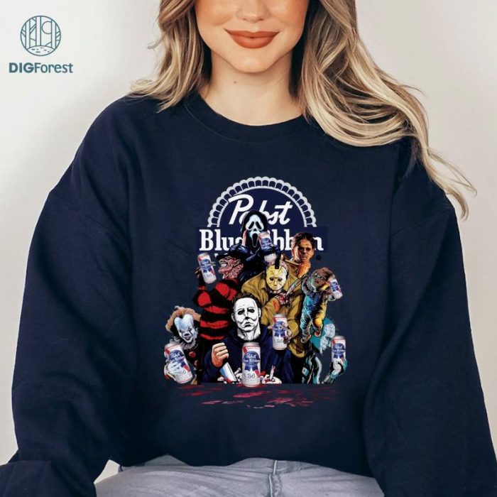 Killer Horror Team Halloween T Shirt, Beer Lovers Gift Blue Ribbon Lovers T Shirt, Horror Halloween Team Fan T Shirt, Halloween Scary Movie Shirt