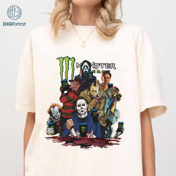Monster Lovers Energy Fan Shirt, Horror Halloween Team Jason Lovers Voorhees Fan Michael Lovers Myers Fan T Shirt, Halloween Scary Movie Shirt