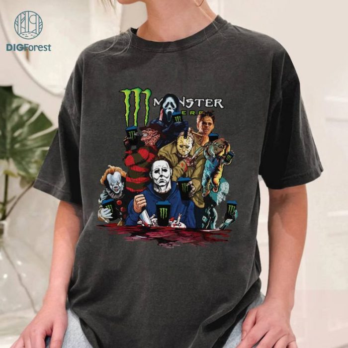 Monster Lovers Energy Fan Shirt, Horror Halloween Team Jason Lovers Voorhees Fan Michael Lovers Myers Fan T Shirt, Halloween Scary Movie Shirt