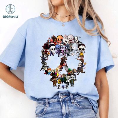 Skull Halloween Costume Shirt Horror Team Gift Jason Lovers Voorhees Gift Michael Myers Lovers T Shirt, Horror Halloween Team Shirt, Halloween Scary Movie Shirt