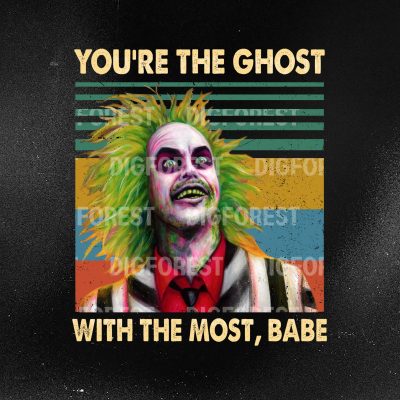 Ghost With The Most Shirt | Vintage Beetlejuice Lover T-Shirt | Killer Character Halloween Hoodie | Horror Movie Fan Gift