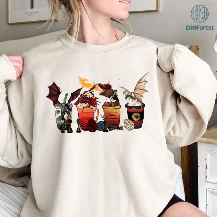 Halloween Coffee Shirt, House Of The Dragons Fall Coffee Sweatshirt, Spooky Vibes Shirt, Halloween Party Shirt, Spooky Coffee Shirt