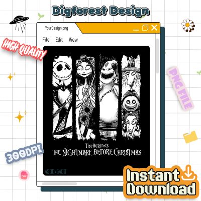Nightmare Before Christmas Halloween PNG – Oogie Boogie, Jack & Sally, Disneyland Halloween, Disneyworld Family PNG