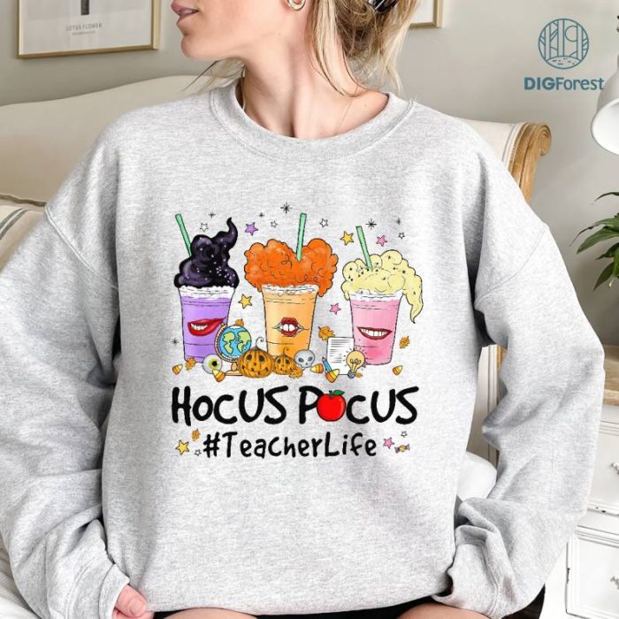Hocus Pocus I Need Coffee To Focus T-Shirt, Sanderson Sisters T-Shirt, Teacher Halloween Shirt, Fall Shirt For Cool Women, Coffee Lover Gift, Halloween Tops
