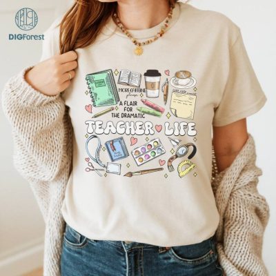 Vintage Teacher Life Shirt, Cute School Supplies Shirt, Back To School Shirt, Funny Team Teacher Shirt, Teacher Appreciation Shirt