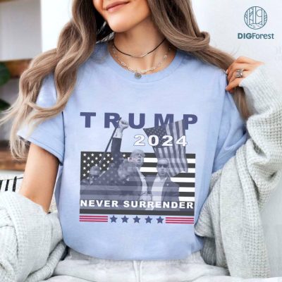 Donald Trump Assassination Sweatshirt, Trump Fight Shirt, Trump Supporter Tee, Never Surrender Shirt Donald Trump Assassination Sweatshirt, Trump Fight Shirt, Trump Supporter Tee, Never Surrender Shirt