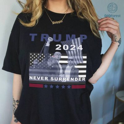 Donald Trump Assassination Sweatshirt, Trump Fight Shirt, Trump Supporter Tee, Never Surrender Shirt Donald Trump Assassination Sweatshirt, Trump Fight Shirt, Trump Supporter Tee, Never Surrender Shirt