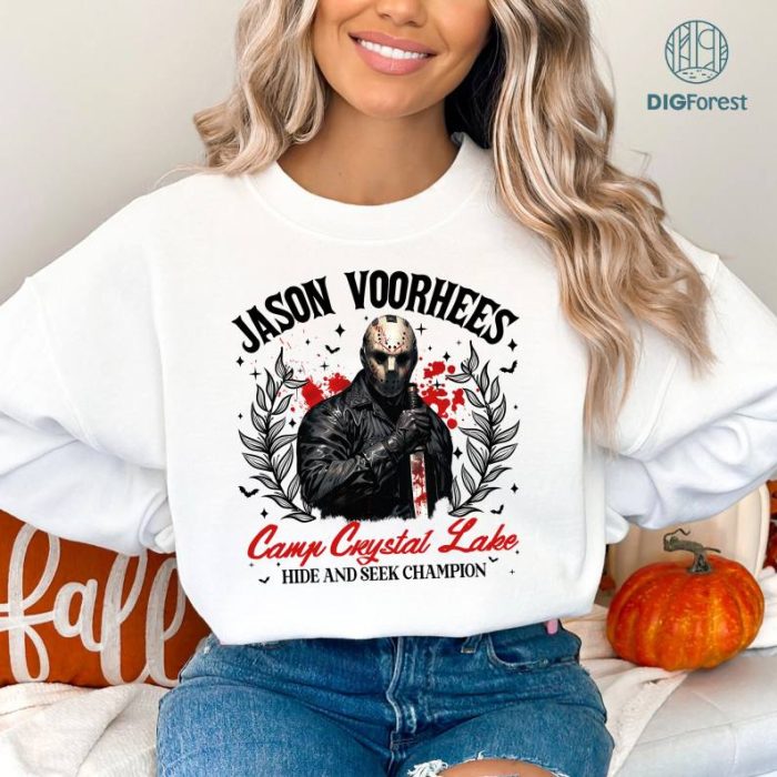 Jason Voorhees Camp Crystal Lake Halloween Shirt, Hide And Seek Champion, Friday the 13th Jason Voorhees Halloween Horror Shirt, Halloween Scary Horror Movie Shirt