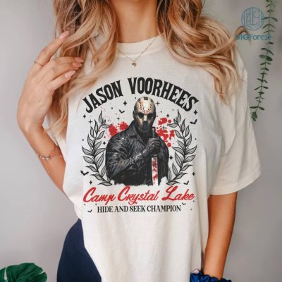 Jason Voorhees Camp Crystal Lake Halloween Shirt, Hide And Seek Champion, Friday the 13th Jason Voorhees Halloween Horror Shirt, Halloween Scary Horror Movie Shirt
