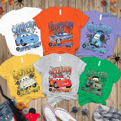 Disneyland Cars Halloween Bundle, Disney Mcqueen Halloween Bundle, Family Group Halloween Png, Pixar Cars Shirt, Disney Halloween Shirt