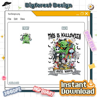 The Nightmare Before Christmas Oogie Boogie PNG – This is Halloween, Let’s Oogie Boogie, Disneyland Halloween PNG Design