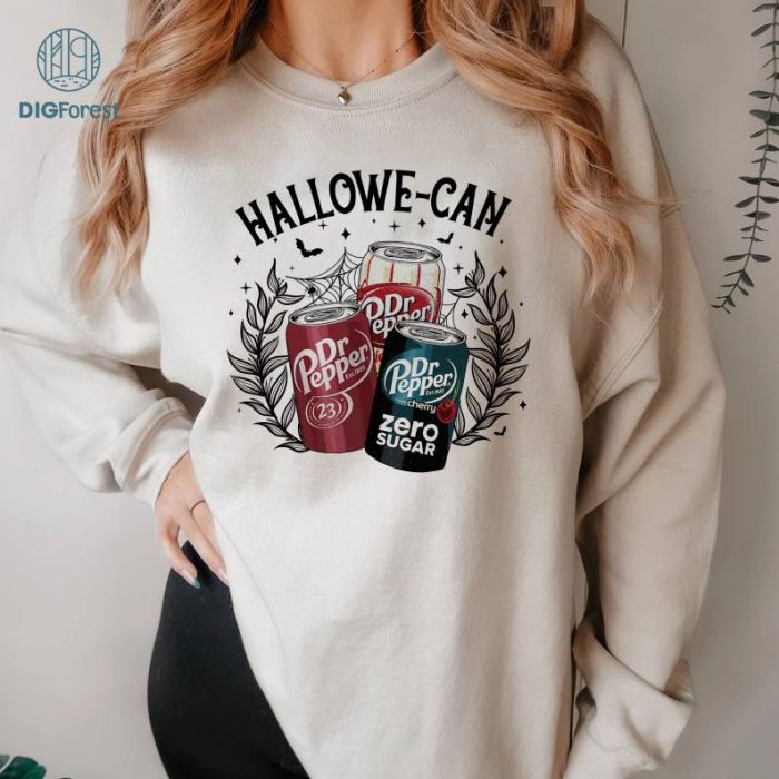 Dr Pepper Hellloween-Can Funny Halloween Shirt, Halloween Shirt, Spooky Season Shirt, Retro Halloween, Halloween Sweatshirt, Fall Shirt