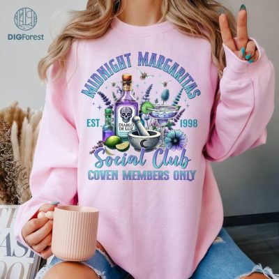 Midnight Margaritas Shirt Gift For Witchy Women, Halloween Party Tee, Spooky Tshirt, Witchy Clothing, Witchy Shirt Gift, Tequila Shirt