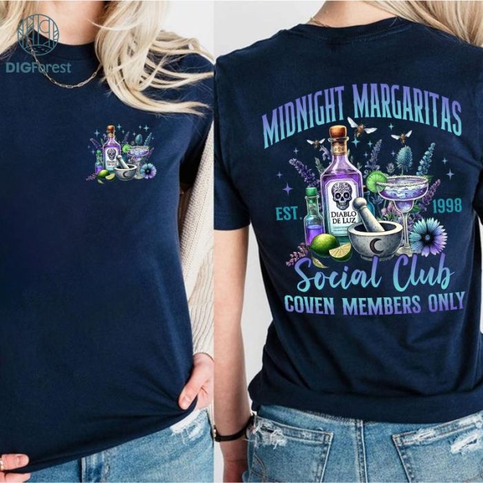 Midnight Margaritas Shirt Gift For Witchy Women, Halloween Party Tee, Spooky Tshirt, Witchy Clothing, Witchy Shirt Gift, Tequila Shirt