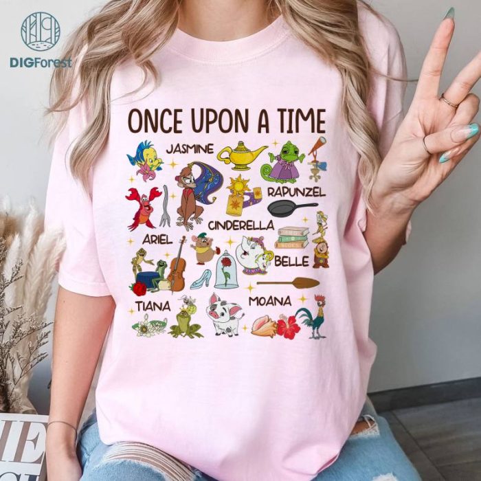 Disney Princess Once Upon A Time Shirt, Disneyland Princess Shirt, Girl Trip Shirt, Disneyworld Trip Shirt, Princess Tiana Shirt, Princess Moana