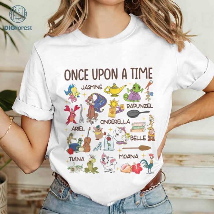 Disney Princess Once Upon A Time Shirt, Disneyland Princess Shirt, Girl Trip Shirt, Disneyworld Trip Shirt, Princess Tiana Shirt, Princess Moana