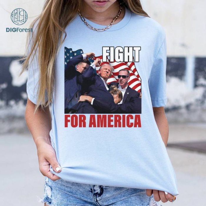 Fight For America Shirt, Trump Assassination sweatshirt, Donald Trump Shooting Tee, Fight Trump Shirt, Make America Great Tee