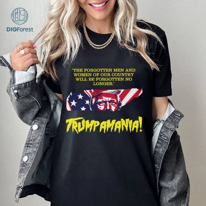 Trumpamania Tshirt, Trump 2024 T-shirt, MAGA, Donald Trump, Trump Hulk Hogan, Fight, Fist, Hulk Hogan, Biden Sucks Political Tee