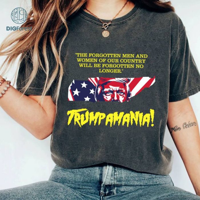 Trumpamania Tshirt, Trump 2024 T-shirt, MAGA, Donald Trump, Trump Hulk Hogan, Fight, Fist, Hulk Hogan, Biden Sucks Political Tee