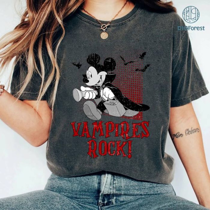 Disney Mickey Vampires Rock Shirt, Mickey and Friends Shirt, Disneyland Halloween Shirt, Mickey Halloween Shirt, Halloween Party Sweatshirt