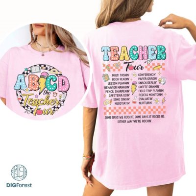 Teacher Tour ABCD Shirt, Retro Teacher Tour Shirt, Back To School Shirt, Teacher Gift, Teacher T shirt Sublimation, Elementary School Teacher Tour ABCD Shirt, Retro Teacher Tour Shirt, Back To School Shirt, Teacher Gift, Teacher T shirt Sublimation, Elementary School
