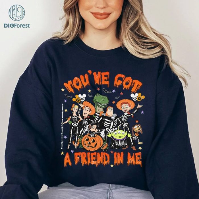 Disney Toy Story Halloween, You've Got A Friend In Me, Halloween Vacation Png Sublimation, Toy Story Family Trip Png, Trick Or Treat, Gifts For Halloween