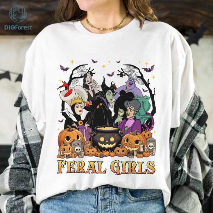 Disneyland Villains Halloween Shirt, Disney Villains Feral Girls Shirt, Mickey's Not So Scary Shirt, Halloween 2024 Shirt, Halloween Party Shirt