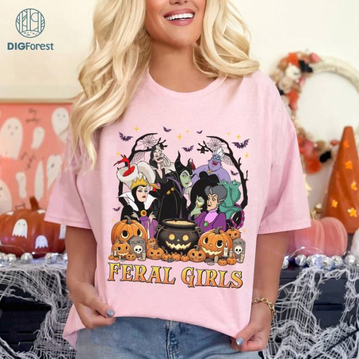 Disneyland Villains Halloween Shirt, Disney Villains Feral Girls Shirt, Mickey's Not So Scary Shirt, Halloween 2024 Shirt, Halloween Party Shirt