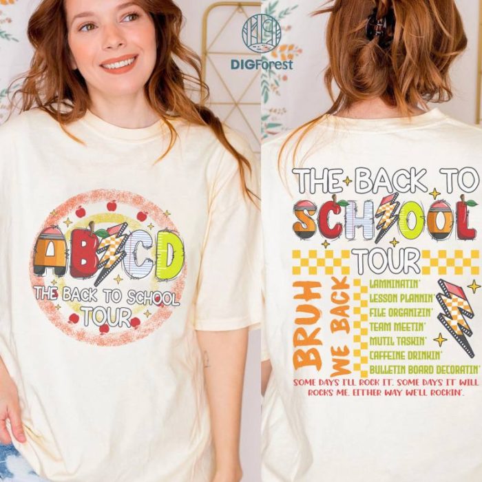 Retro Back to School for Teachers Shirt, ABCD Teacher Back To School Shirt, Teacher Gift Shirt, Teacher T shirt Sublimation, Elementary School Shirt