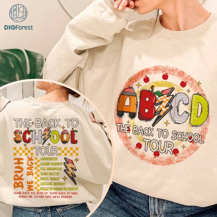 Retro Back to School for Teachers Shirt, ABCD Teacher Back To School Shirt, Teacher Gift Shirt, Teacher T shirt Sublimation, Elementary School Shirt