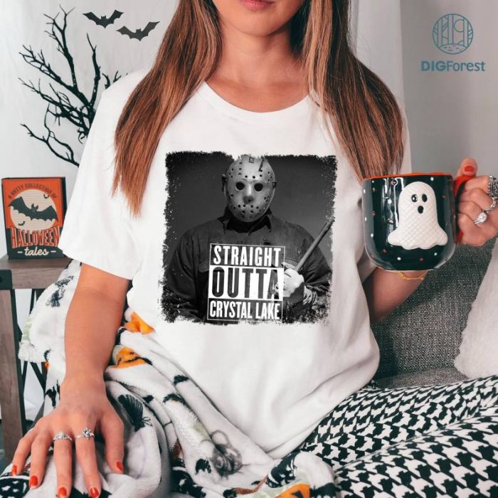 Horror Halloween Jason Voorhees Straight out Crystal Lake Shirt, Sacry Movie Shirt, Horror Movie Shirt,