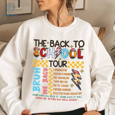 The Back To School Teacher Tour Shirt, Teacher Tour Tee, Concert Tour Teacher Back to School Shirt, Elementary Middle School Teacher Tee The Back To School Teacher Tour Shirt, Teacher Tour Tee, Concert Tour Teacher Back to School Shirt, Elementary Middle School Teacher Tee