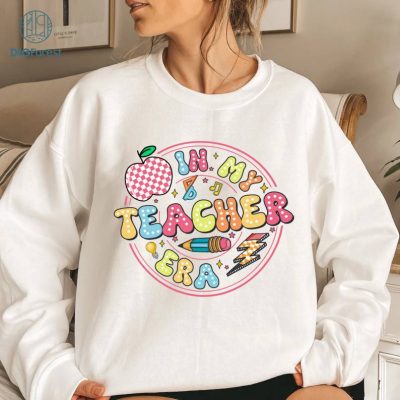 In My Teacher Era Shirt, Teacher Back to School Shirt, Retro Boho Groovy Teacher Shirt, Back to School Shirt, Teacher Appreciation Gift In My Teacher Era Shirt, Teacher Back to School Shirt, Retro Boho Groovy Teacher Shirt, Back to School Shirt, Teacher Appreciation Gift