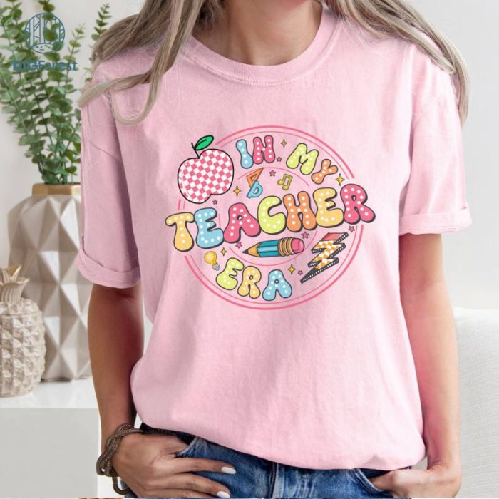 In My Teacher Era Shirt, Teacher Back to School Shirt, Retro Boho Groovy Teacher Shirt, Back to School Shirt, Teacher Appreciation Gift