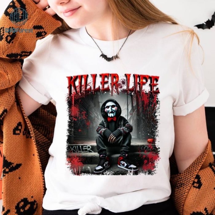 Horror Halloween Killer Life Jigsaw Shirt, Halloween Jigsaw Shirt, Horror Characters Shirt, Horror Nights Shirt, Scary Movie Halloween Shirt, Horror Fan Gift