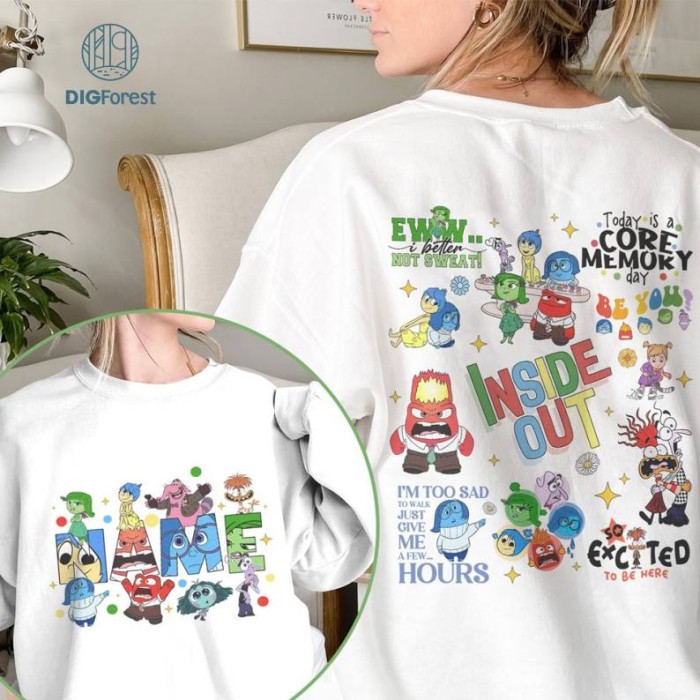 Custom Name Disney Pixar Inside Out Vintage Shirt | Today Is A Core Memory Day Shirt | Disneyworld New Emotion Shirt