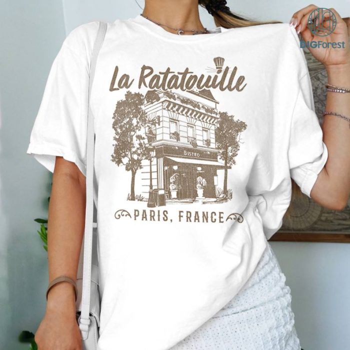 Disney Pixar Ratatouille Paris, France Vintage Restaurant T-Shirt, Little Chef Mouse Graphic Tees, Mouse Chef Shirt, Disneyworld Vintage Shirts