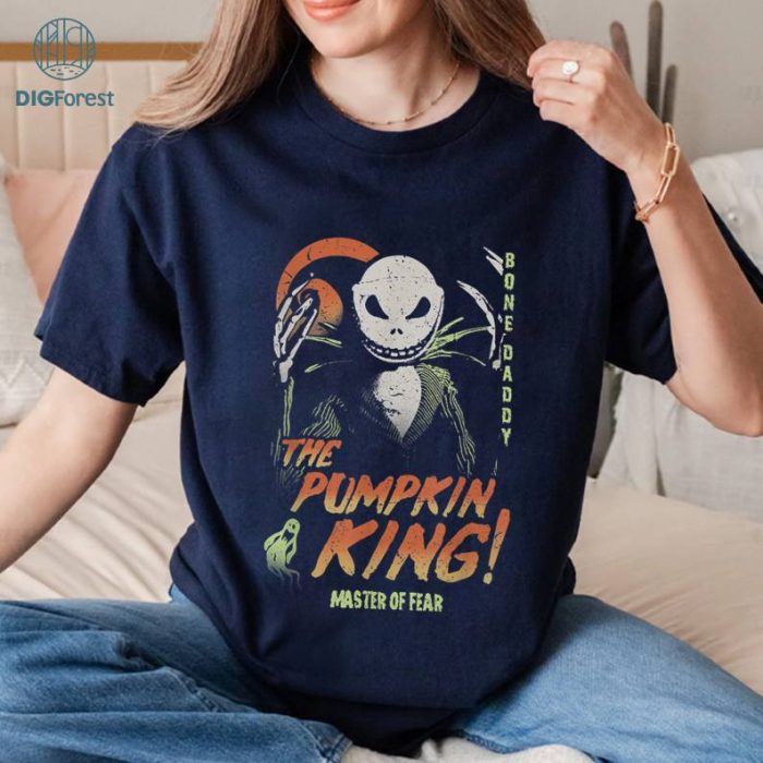 Disney Nightmare Before Christmas Halloween Pumpkin Poster T-Shirt, Jack Skellington Sweatshirt, Halloween Hoodie, Nightmare Before Christmas Squad Shirt