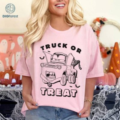 Disneyland Tow Mater Halloween Shirt, Truck Or Treat Shirt, Cars Halloween Tee, Halloween Vibe Sweater, McQueen And Friends Halloween Tee